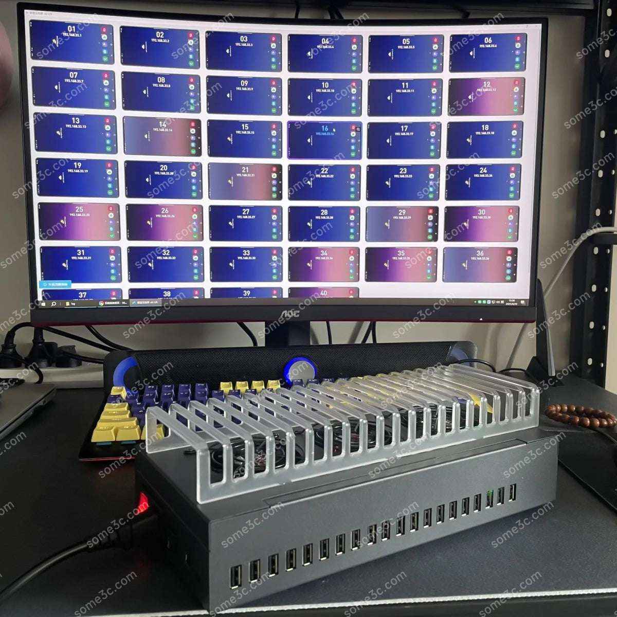 DIY USB HUB Phone Farm Charging Stand - SOME 3C Phone Farm Hardware & Chassis