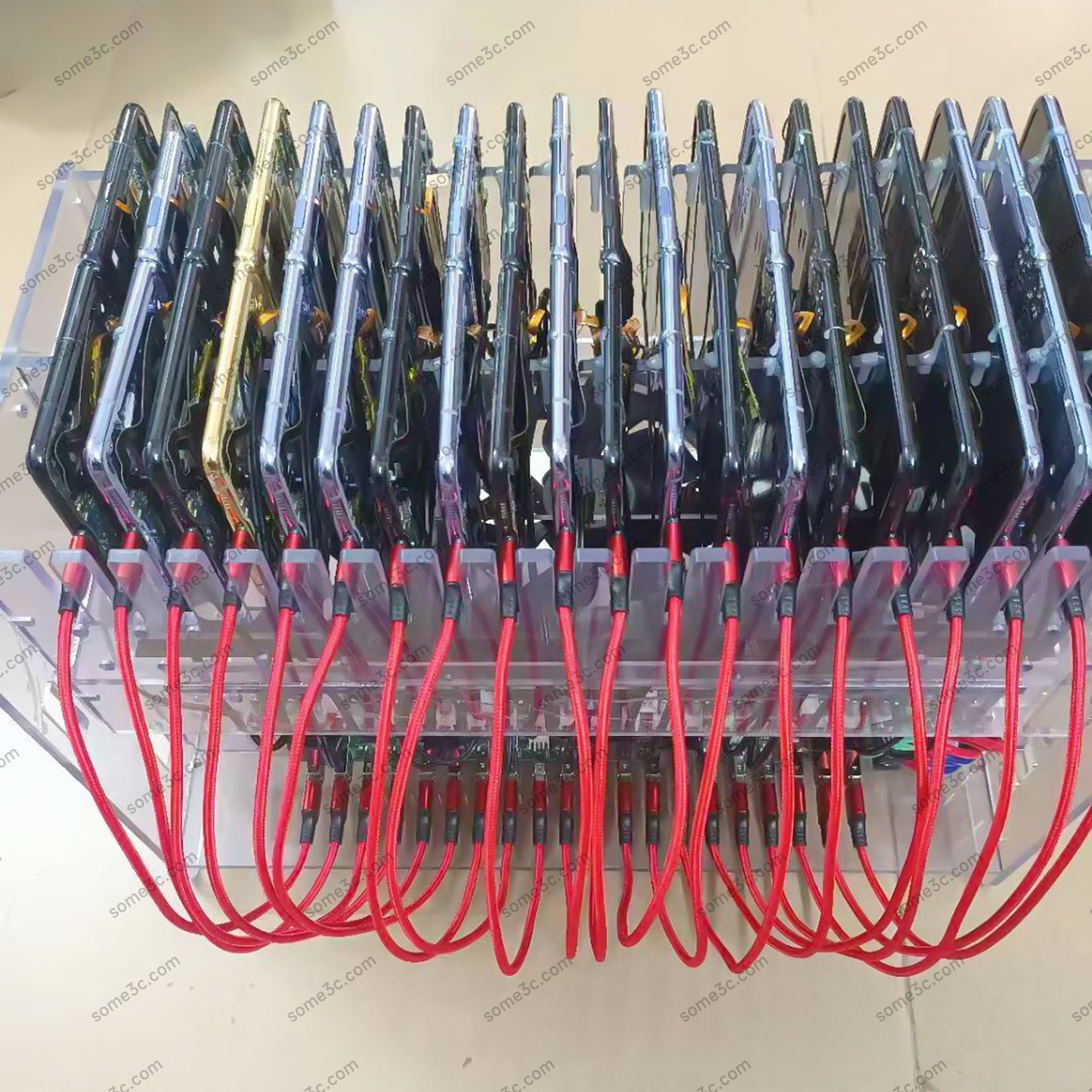 Soporte para teléfono móvil HUB, estación de carga con 20 puertos USB, chasis para granja, control de grupo de teléfonos inteligentes, conexión USB, accesorios agrícolas