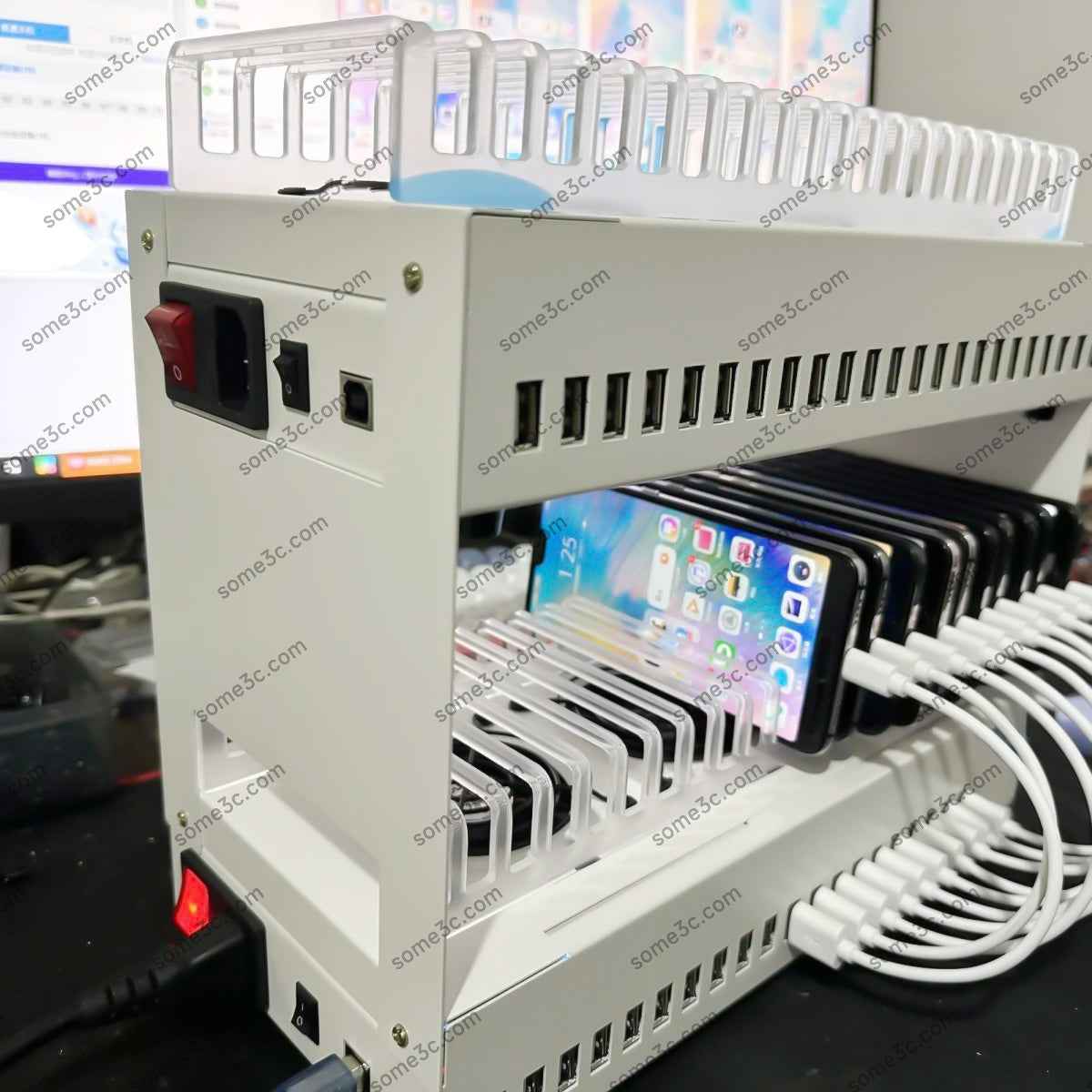 DIY USB HUB Phone Farm Charging Stand - SOME 3C Phone Farm Hardware & Chassis