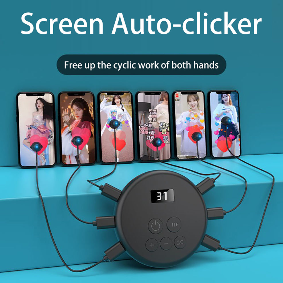 Universelles mobiles Bildschirm-Autoklicker-Gerät für physische Simulation von Fingertipps, Spiel, TikTok, kontinuierliches Klicken für iPad, iPhone, iOS, Android