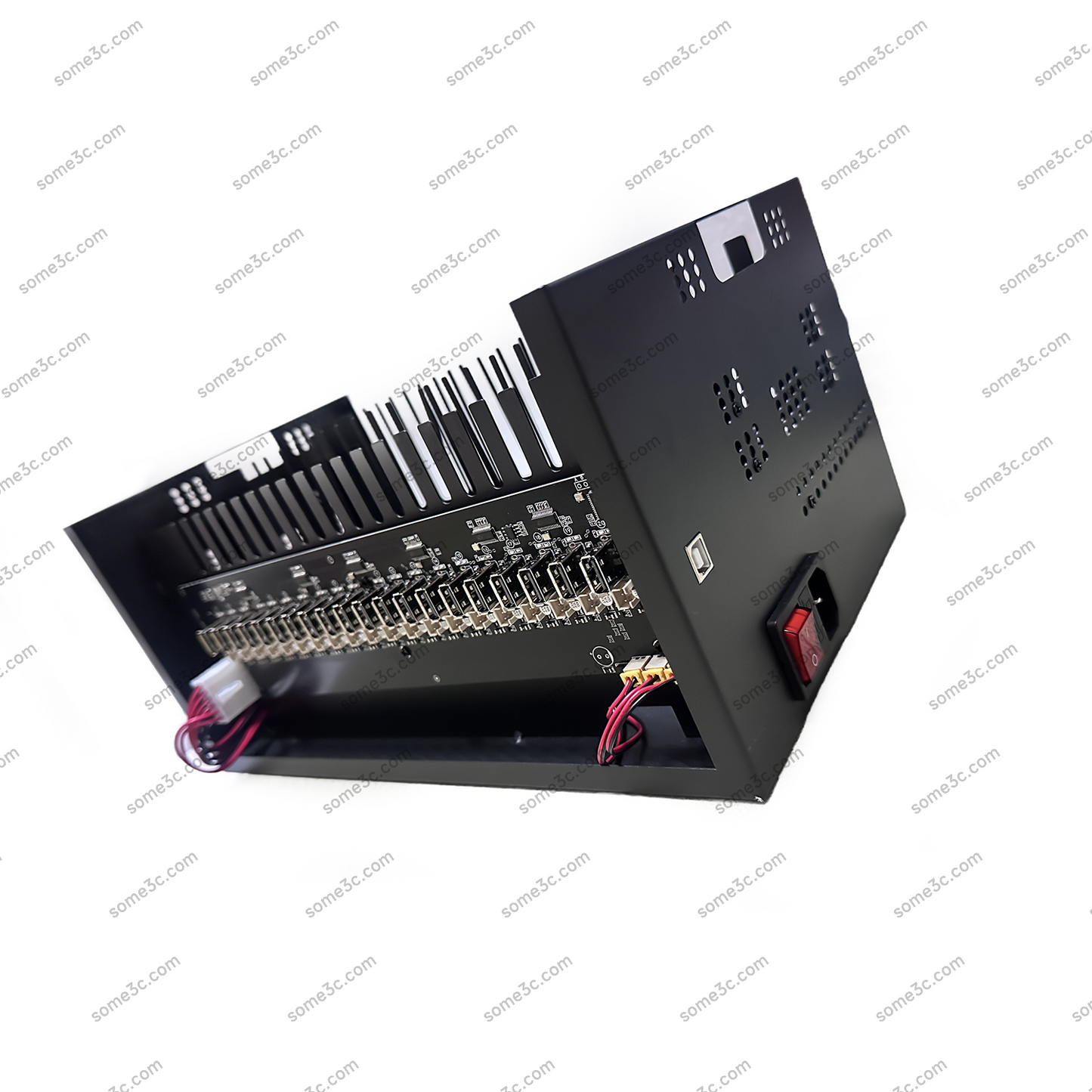 Teléfono móvil Granja Chasis 20 Caja Granja de teléfonos Accesorios Teléfono Placa base Caja vacía Teléfono inteligente Android Chasis Grupo Matriz de control Conexión USB Puertos independientes
