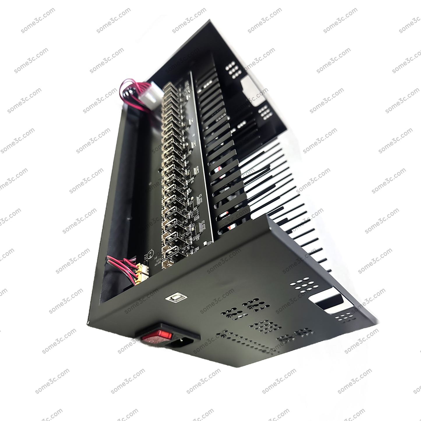 Teléfono móvil Granja Chasis 20 Caja Granja de teléfonos Accesorios Teléfono Placa base Caja vacía Teléfono inteligente Android Chasis Grupo Matriz de control Conexión USB Puertos independientes