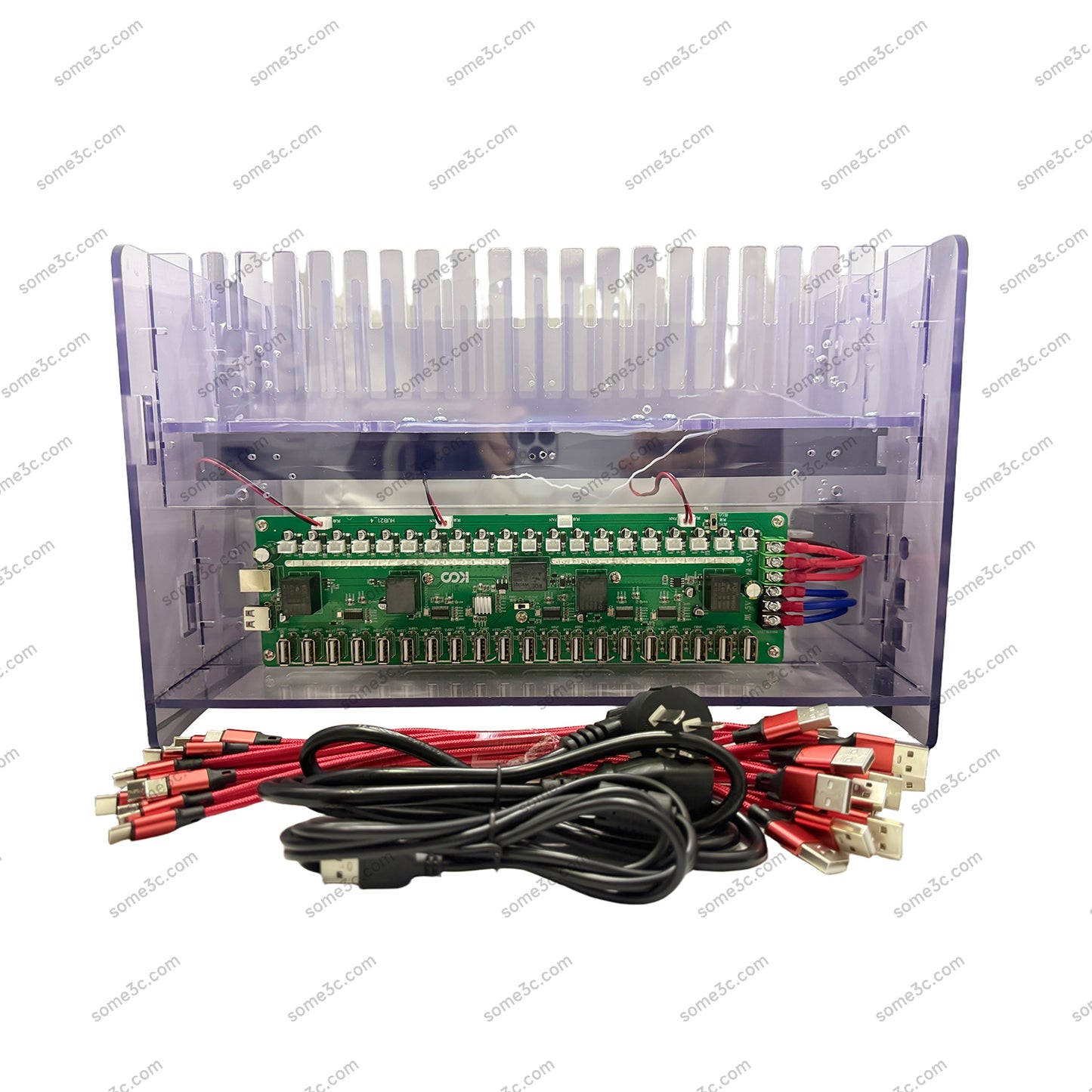 Soporte para teléfono móvil HUB, estación de carga con 20 puertos USB, chasis para granja, control de grupo de teléfonos inteligentes, conexión USB, accesorios agrícolas