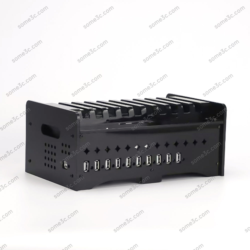 Teléfono móvil acrílico RGB con 20 puertos USB, cargador, HUB, chasis, granja, control de grupo de teléfonos inteligentes, conexión USB, accesorios para agricultura