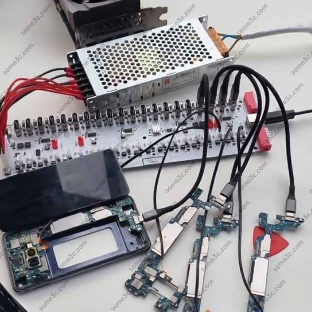 Mobile Phone Group Control Equipment Motherboard Ethernet / WIFI Connection Independent Switch Fan Adjustable Supports USB / OTG