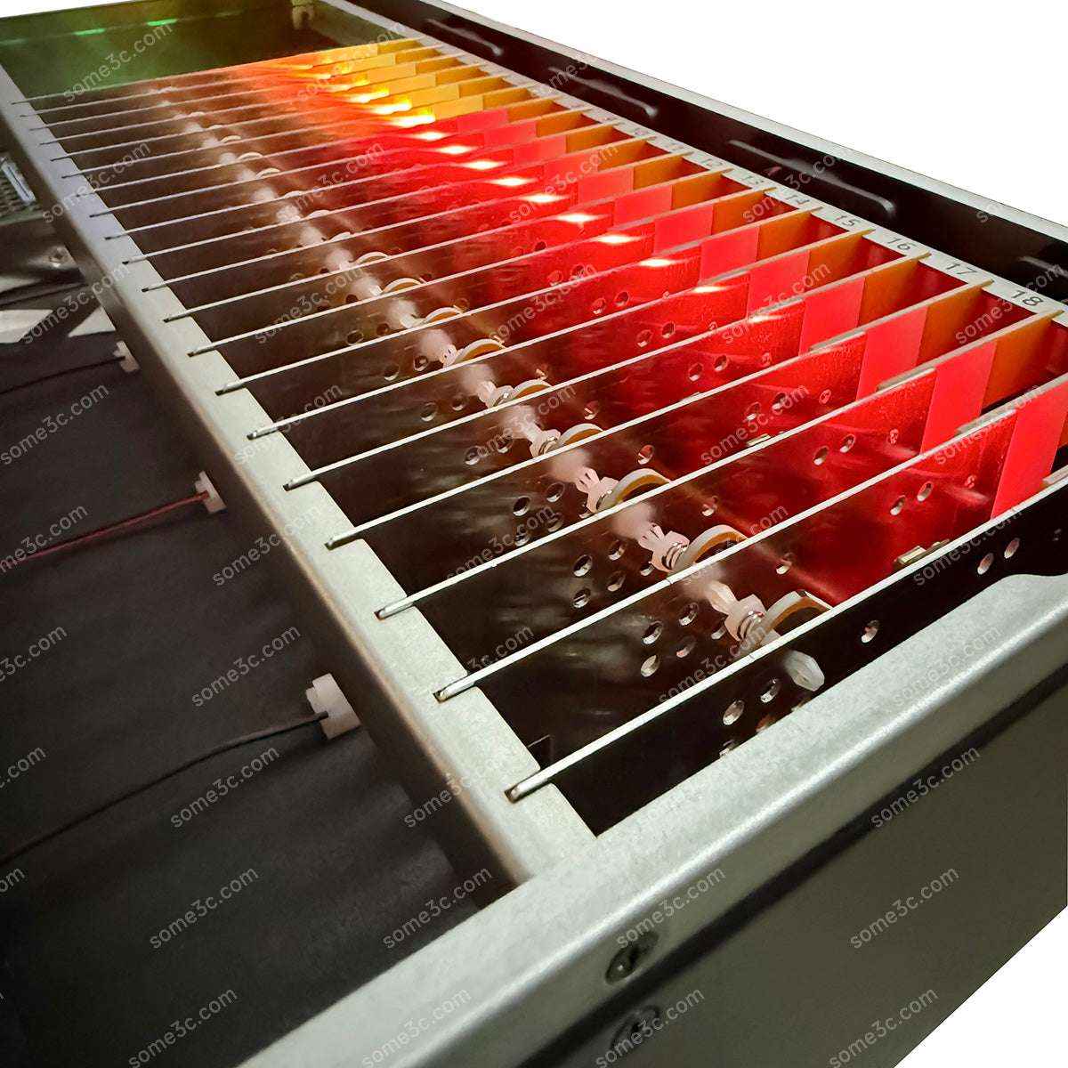 8 Cooling Fans 2U Server rack Mobile Phone Chassis 20 Cellphone Motherboard Shell Group Control Ethernet LAN USB OTG Connection Box Phone Farm