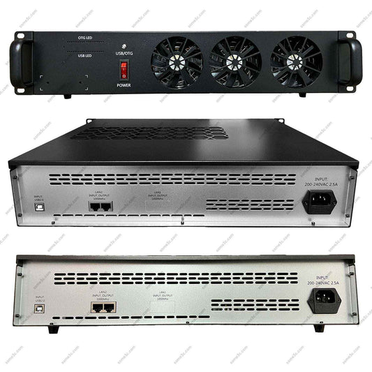 2U Server Rack Phone Case 20 Mobile Phone motherboard SmartPhone Chassis Group Control Ethernet LAN USB OTG Connection  Box Phone Farm Matrix