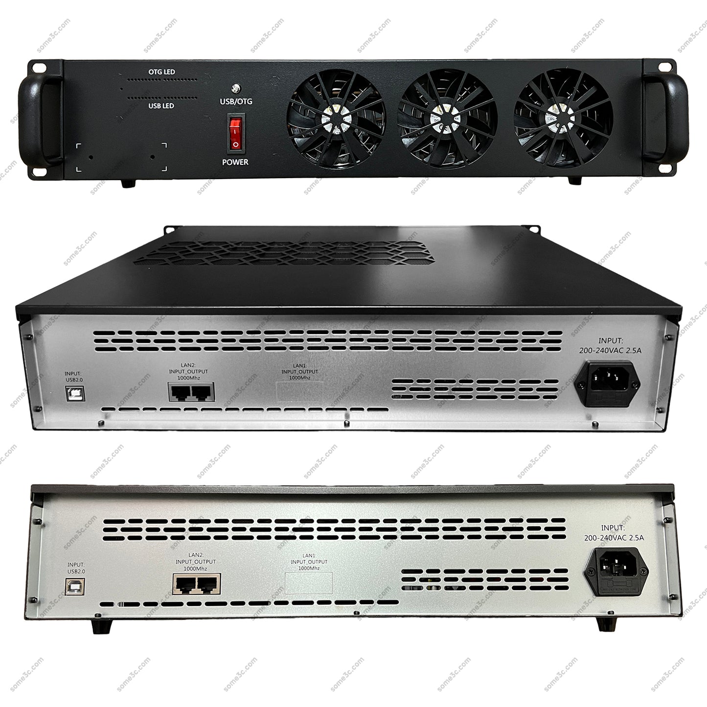 2U Server Rack Phone Case 20 Mobile Phone motherboard SmartPhone Chassis Group Control Ethernet LAN USB OTG Connection Box Phone Farm Matrix