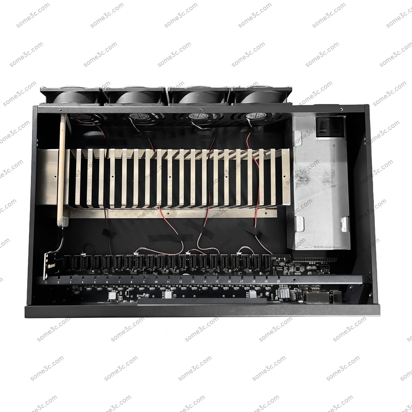 Rack de servidor 2U, caja vacía, chasis para teléfono móvil, 20 unidades, placa base para teléfono móvil, control de grupo, Ethernet, LAN, conexión USB OTG, caja para teléfono Android