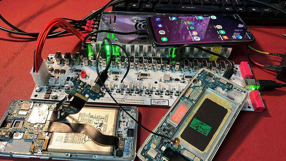 Mobile Phone Group Control Equipment Motherboard Ethernet / WIFI Connection Independent Switch Fan Adjustable Supports USB / OTG