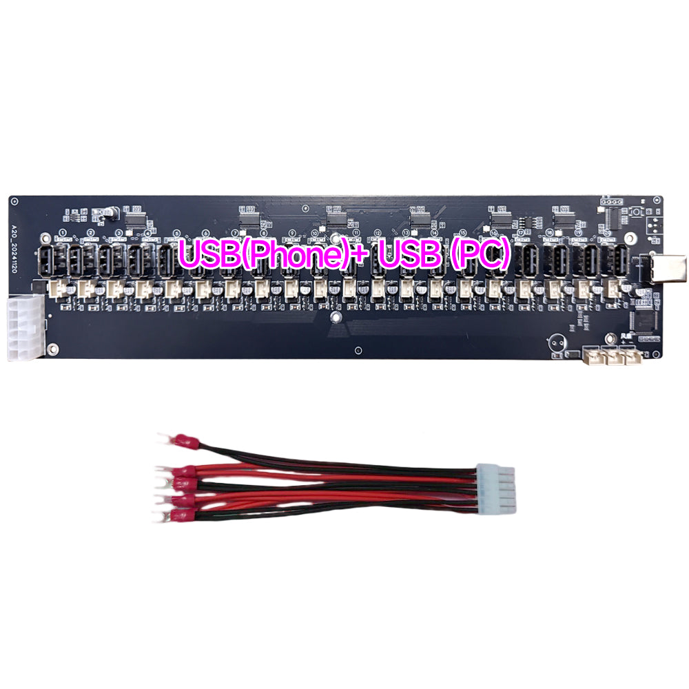 Mobile Phone Group Control Equipment Motherboard Ethernet / WIFI Connection Independent Switch Fan Adjustable Supports USB / OTG - SOME 3C