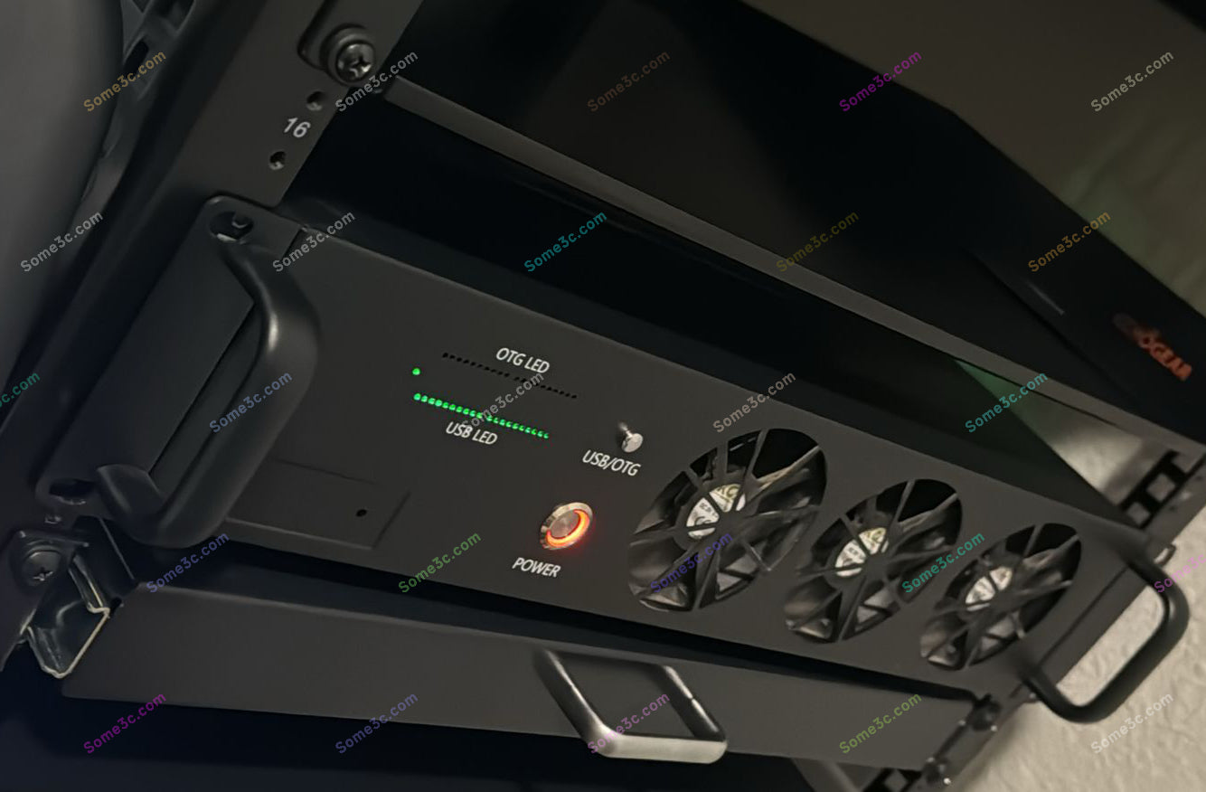 Caja para teléfono con bastidor para servidor de 2U, placa base para 20 teléfonos móviles, chasis para teléfono inteligente, control de grupo, Ethernet, LAN, USB, OTG, caja de conexión, matriz de granja de teléfonos