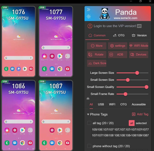 Easy automated tasks, automated script tools, suitable for beginners, no code required. The best mobile phone farm management tool. Panda mirror screen casting - SOME 3C Phone Farm Hardware & Chassis