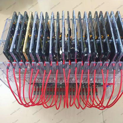 Phone Farm HUB Holder Mobile phone 20 USB Ports Charger Station Chassis farm SmartPhone Group Control USB Connection Farming Accessories