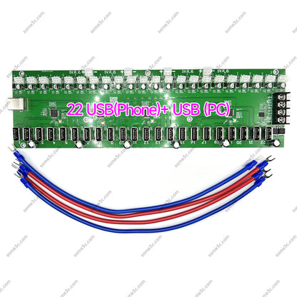 Mobile Phone Group Control Equipment Motherboard Ethernet / WIFI Connection Independent Switch Fan Adjustable Supports USB / OTG