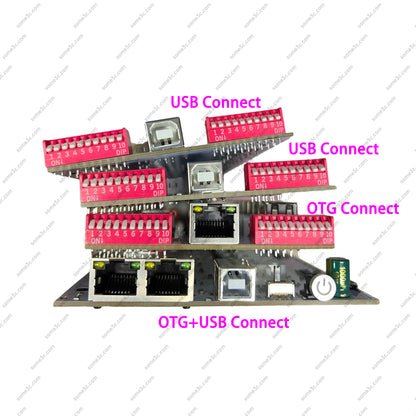 Mobile Phone Group Control Equipment Motherboard Ethernet / WIFI Connection Independent Switch Fan Adjustable Supports USB / OTG