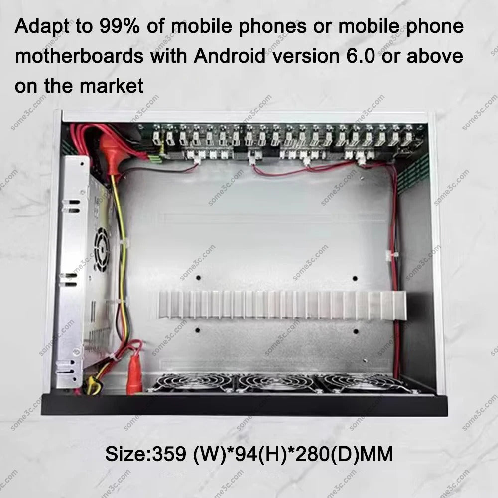 Empty Box Phone Farm 20 Mobile Phone motherboard Smartphone Chassis Android Group Control Matrix USB Connection independent ports