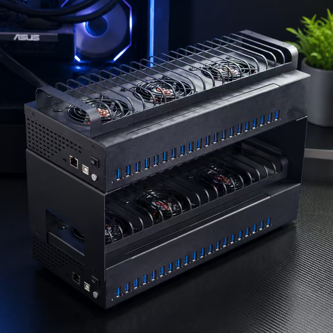 DIY USB HUB Charger Phone Farm Holder HUB Phone Farming Rack Equipment Setup Charging Stand hardware - SOME 3C - box phone farm  - phone farm