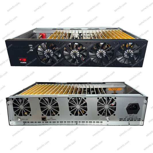 8 Cooling Fans 2U Server rack Mobile Phone Chassis 20 Cellphone Motherboard Shell Group Control Ethernet LAN USB OTG Connection Box Phone Farm