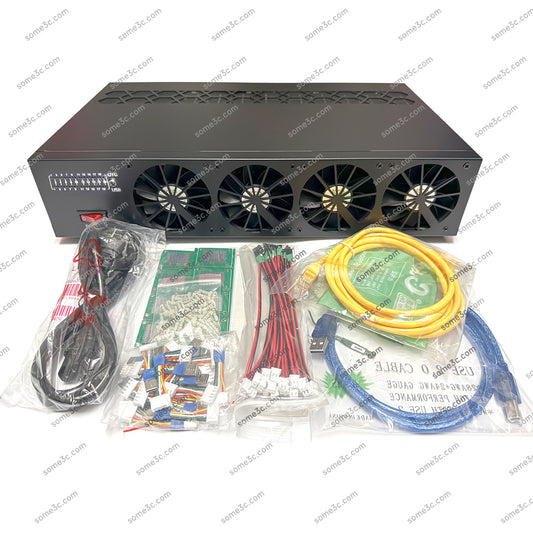 8 Cooling Fans 2U Server rack Mobile Phone Chassis 20 Cellphone Motherboard Shell Group Control Ethernet LAN USB OTG Connection Box Phone Farm