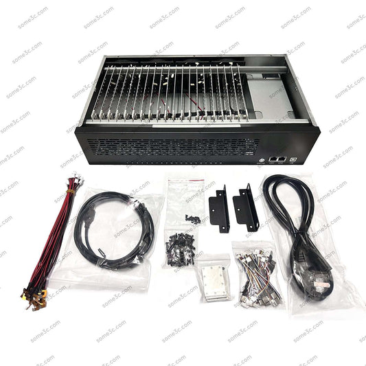 2U Server Rack Empty Box Mobile Phone Chassis 20 Cellphone Motherboard Shell Group Control Ethernet LAN USB OTG Connection Android Phone Box