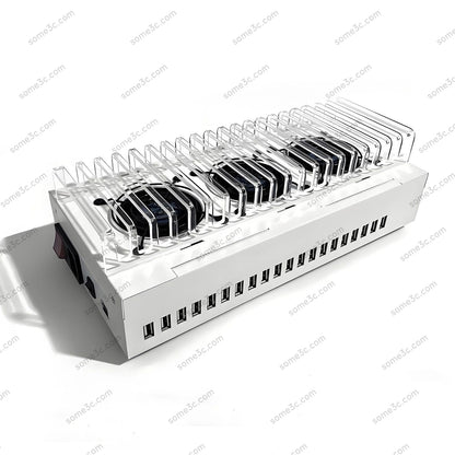 Acrylic RGB Mobile phone 20 USB Ports Charger HUB Chassis farm SmartPhone Group Control USB Connection Farming Accessories