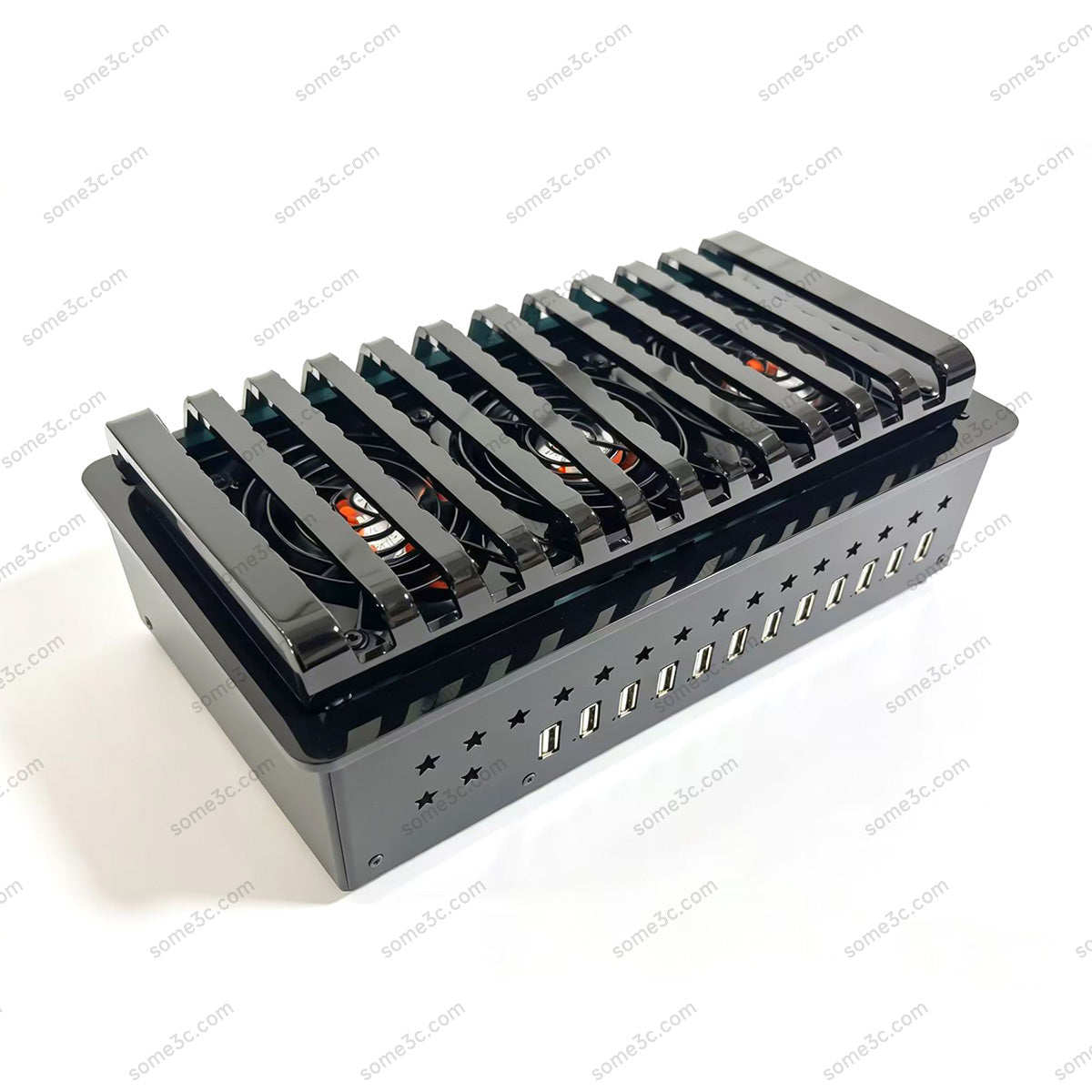 12-Port USB Hub for Phone Farm Charging & Data Transfer